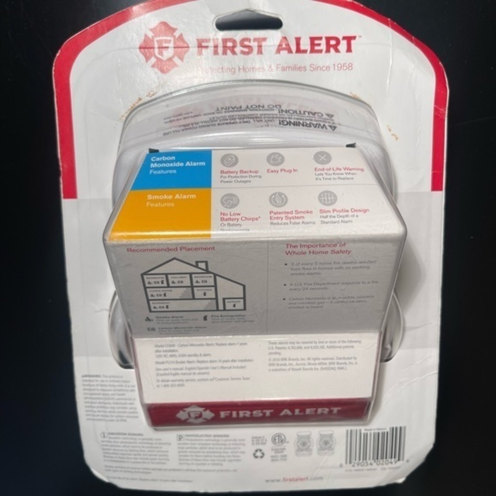 NEW First Alert Battery Electrochemical Smoke Detector Carbon Monoxide Combo - Picture 4 of 6